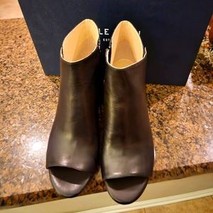 Cole Haan Anisha Open Toe Booties Blk Sz 9